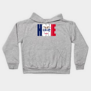 Iowa Home - State Flag Kids Hoodie